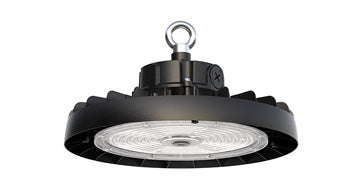 ASD LED UFO High Bay with Q-base 100/150/200W 120-277V 0-10V Dimmable 200lm/W 3000/4000/5000K with 4ft cord Black UL DLC Premium