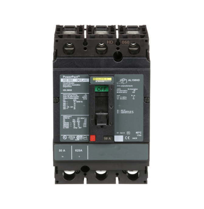 Square D HDL36050 3 Pole Circuit Breaker