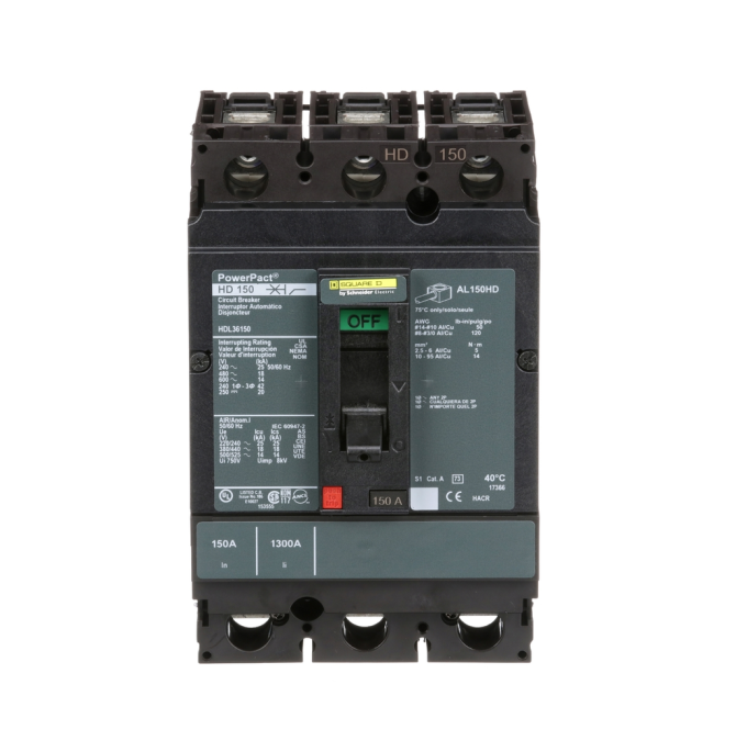 Square D HDL36150 3 Pole Circuit Breaker
