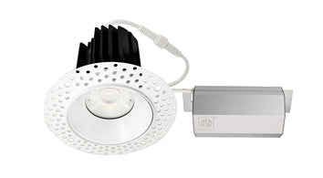 ASD LED Trimless Downlight Round 3inch 15W 120V Triac 2700/3000/3500/4000/5000K White ETL
