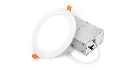 ASD LED Recessed Mini Panel Round 6inch 12W 120V Triac 2700/3000/3500/4000/5000K White UL Energy Star 12 pack