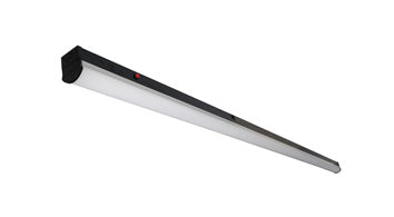 ASD LED Striplight Fixture 8ft 55/75/80W 120-277V 0-10V Dimmable 150Lm/W 3500/4000/5000K with Battery back-up 15W Black UL DLC Standard