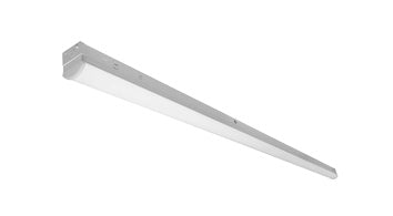 ASD LED Striplight Fixture with Q-base 8ft 55/75/80W 120-277V 0-10V Dimmable 150Lm/W 3500/4000/5000K with Battery back-up 15W White UL DLC Standard
