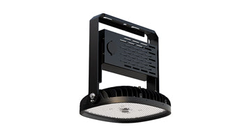 ASD LED UFO High Bay with Q-base 500/600/750W 200-480V 0-10V Dimmable 170lm/W 3000/4000/5000K with 6,5ft cord Black UL DLC Premium