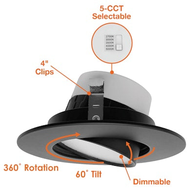4" Retfrofit Kit Downlight: Adjust-Line