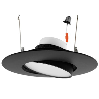 EnVision 5/6-in 16.5W LED Retrofit Downlight, Gimbal, 120V, Selectable CCT, BLK