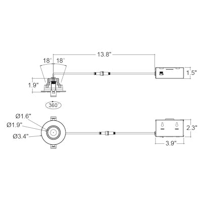 3" Gimbal Downlight: SnapTrim-Line