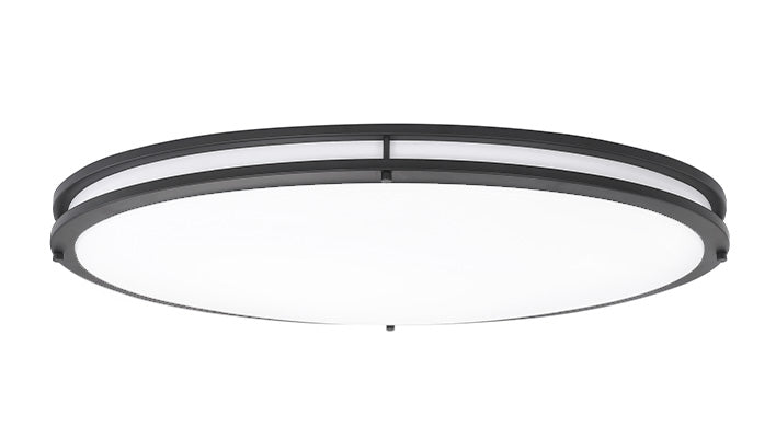 ASD LED Oval Double Ring Flushmount 32" 45W 120-277V Dimmable CCT Selectable 3000/4000/5000K Oil Rubbed Bronze ETL
