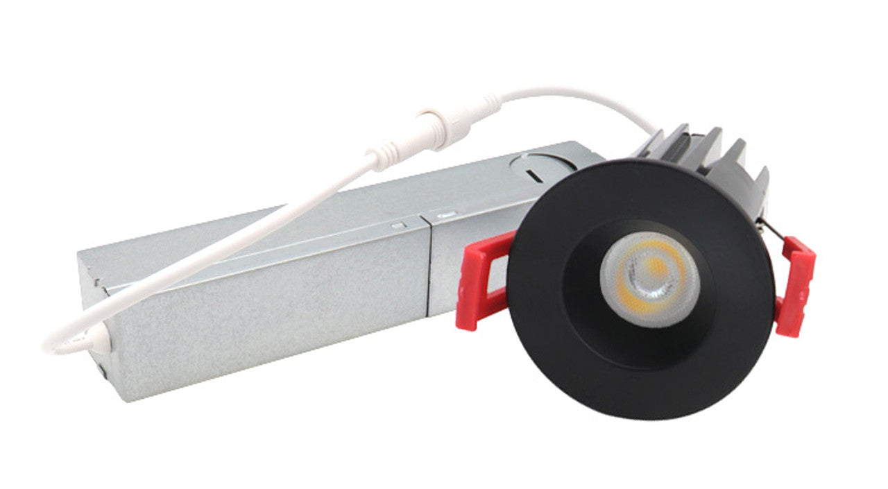 ASD LED Downlight Round 1inch 7W 120V Triac 2700/3000/3500/4000/5000K Black ETL
