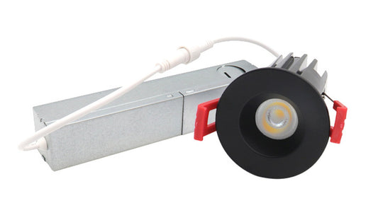 ASD LED Downlight Round 1inch 7W 120V Triac 2700/3000/3500/4000/5000K Black ETL