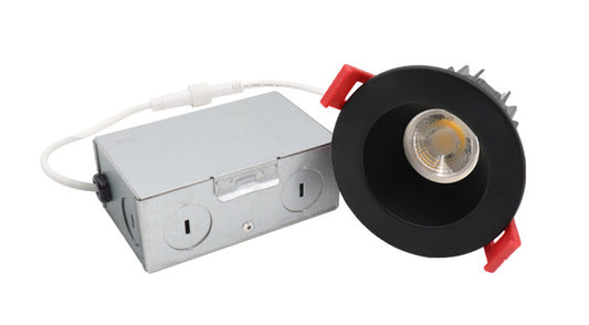 ASD LED Downlight Round 2inch 8W 120V Triac 2700/3000/3500/4000/5000K Black ETL