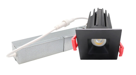 ASD LED Downlight Square 1inch 7W 120V Triac 2700/3000/3500/4000/5000K Black ETL Energy Star