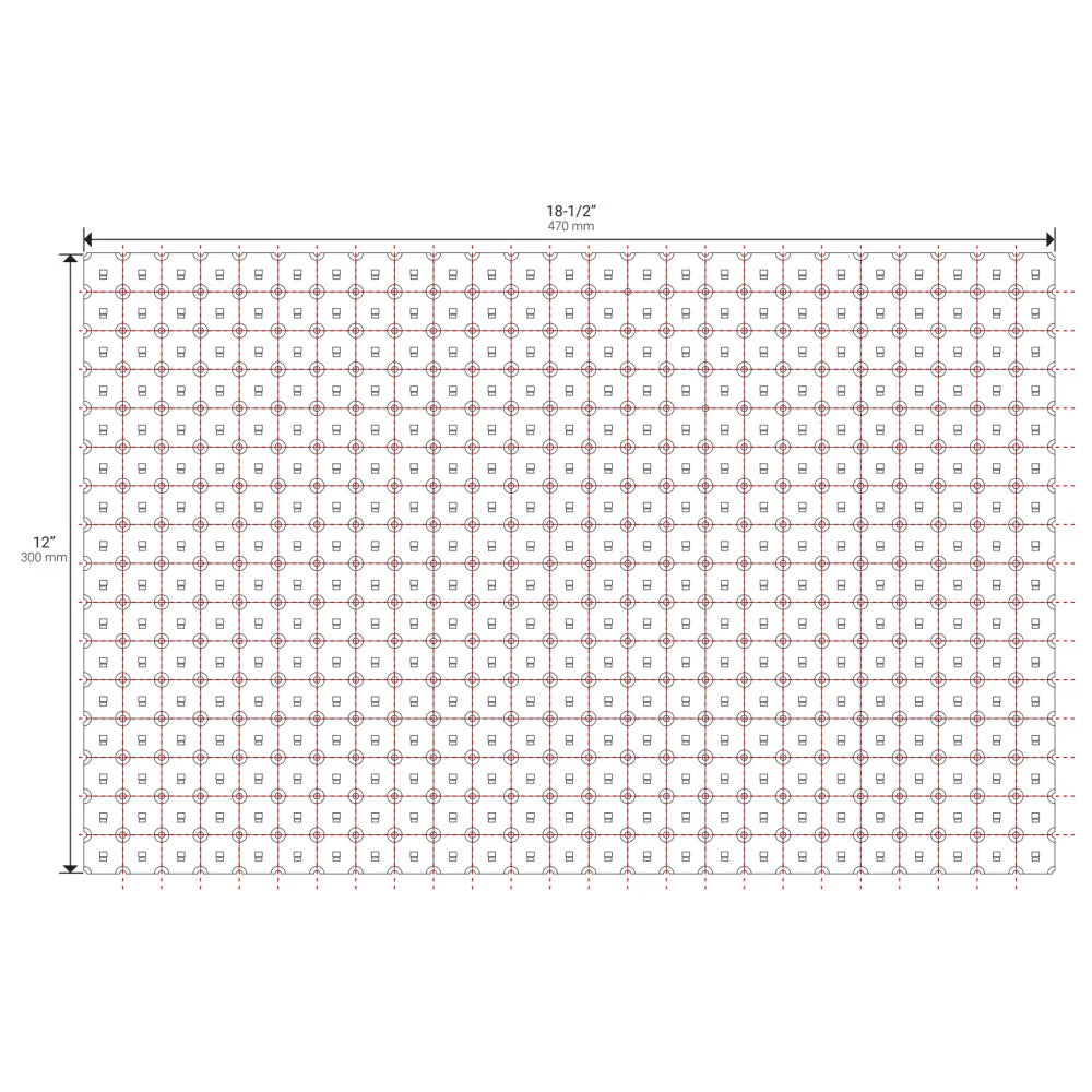 TASK LIGHTING  Higher Output Flexible LED Sheet Light, Single-White 12" x 18.5" 24-volt