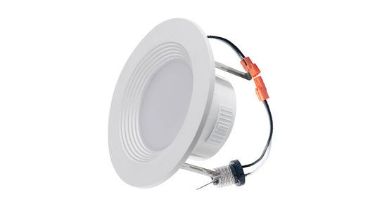 ASD LED Round Downlight Retrofit Kit 4" 8.6W 120V CCT Selectable 2700/3000/3500/4000/5000K Dimmable PC, Baffle Trim, WH/BR/BK UL 12pack