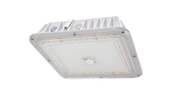 ASD LED Edge-Lit Canopy with Q-base 50/70/80W 120-277V 0-10V Dimmable 140Lm/W 3000/4000/5000K White UL DLC Premium
