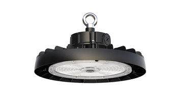 ASD LED UFO High Bay with Q-base 100/150/200W 120-277V 0-10V Dimmable 170lm/W 3000/4000/5000K with 6,5ft cord Black UL DLC Premium