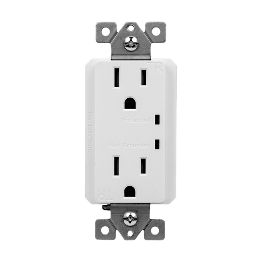 Residential Grade 15A Tamper-Resistant Duplex Receptacle with Surge Suppressor