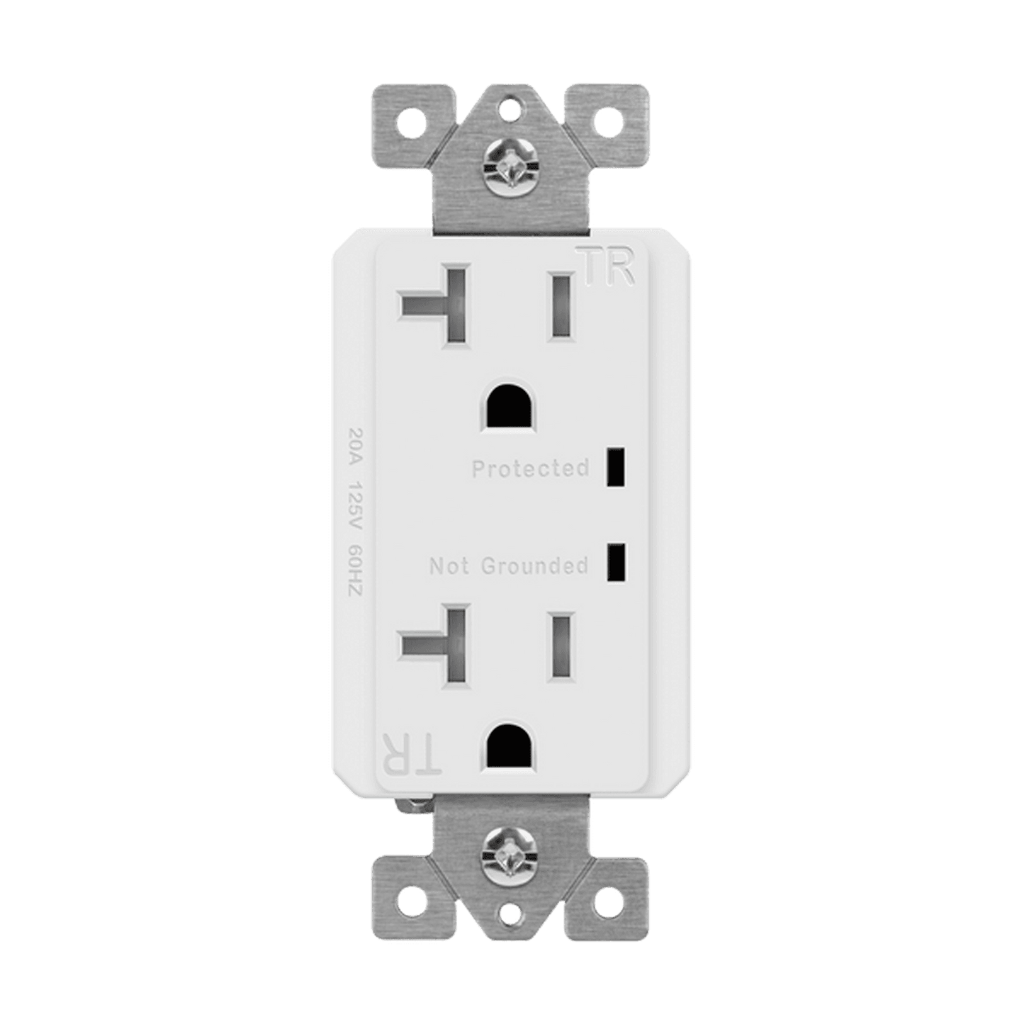 Residential Grade 20A Tamper-Resistant Duplex Receptacle with Surge Suppressor