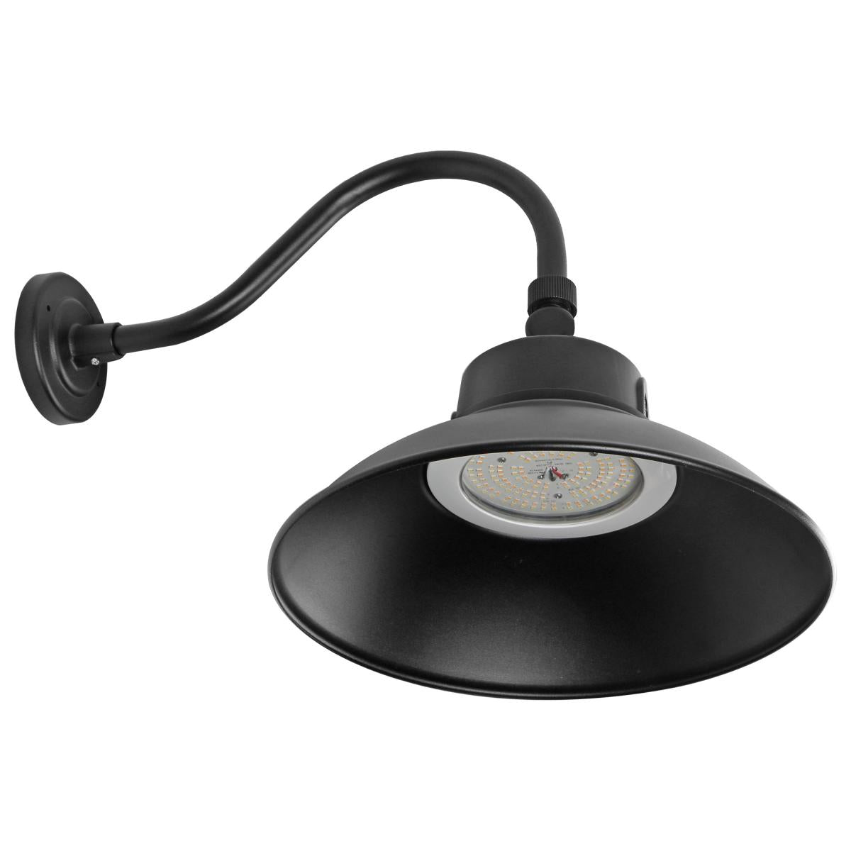 SATCO LED GOOSENECK CCT SELECTABLE 3K/4K/5K BLACK FINISH