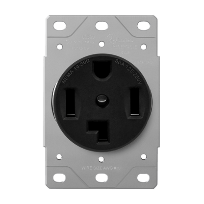 ENERLITES Flush Mount Receptacle 66300-BK NEMA 14-30R