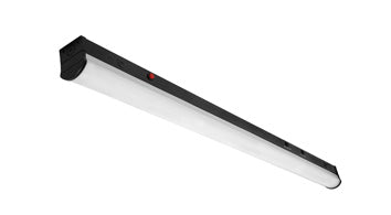 ASD LED Striplight Fixture 4ft 20/30/40W 120-277V 0-10V Dimmable 150Lm/W 3500/4000/5000K with Battery back-up 10W Black UL DLC Premium