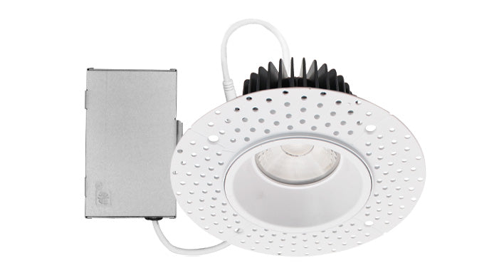 ASD LED Trimless Downlight Round 4inch 15W 120V Triac 2700/3000/3500/4000/5000K White ETL