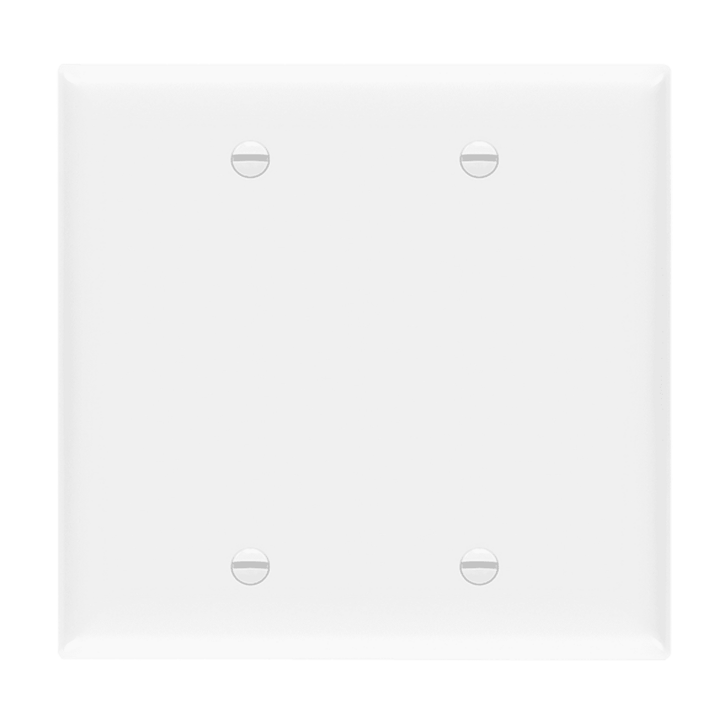 Blank Cover Two-Gang Wall Plate, Mid-Size/ 8802M-W