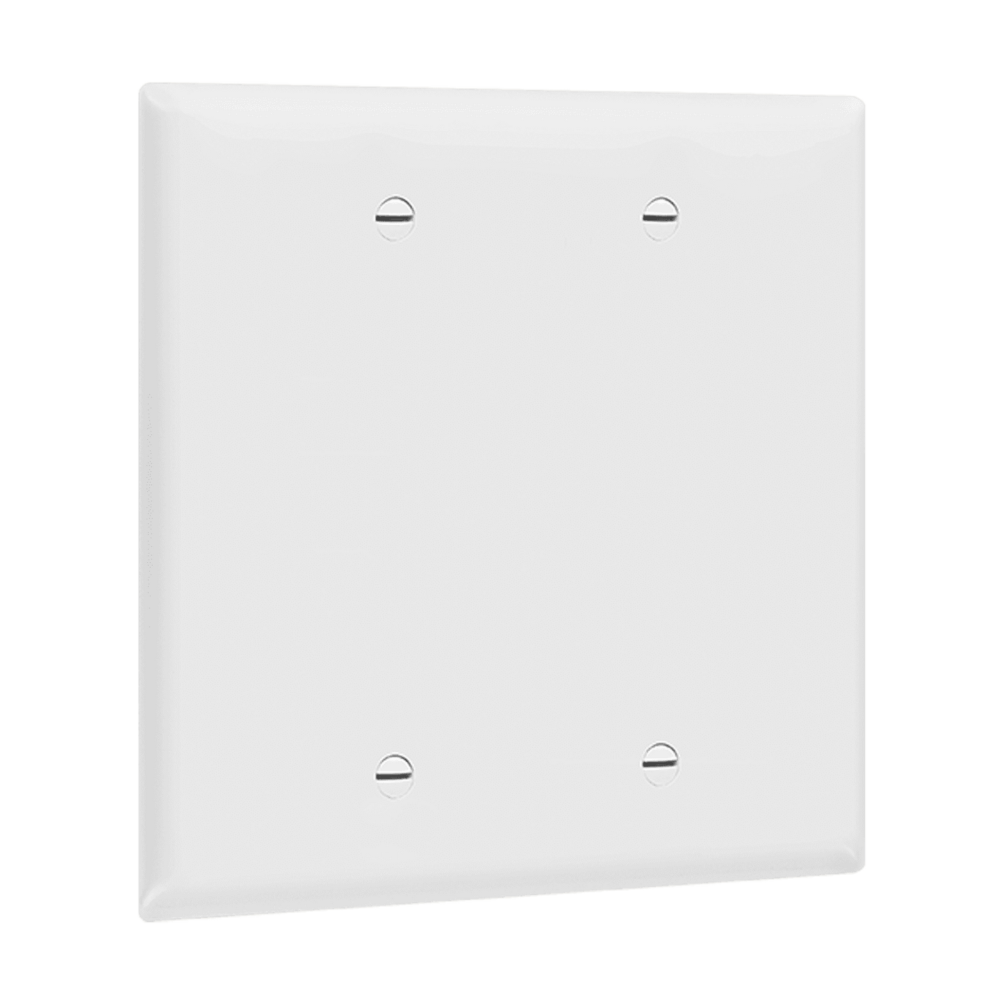 Blank Cover Two-Gang Wall Plate, Mid-Size/ 8802M-W