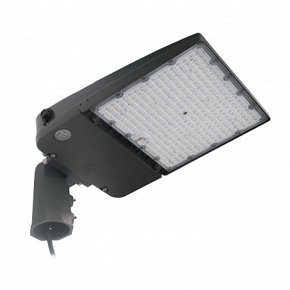 ASD LED Area Light 120-277V 0-10V Dimmable 150Lm/W 5000K with Photocell with Slip Fitter Bracket Bronze UL DLC Premium