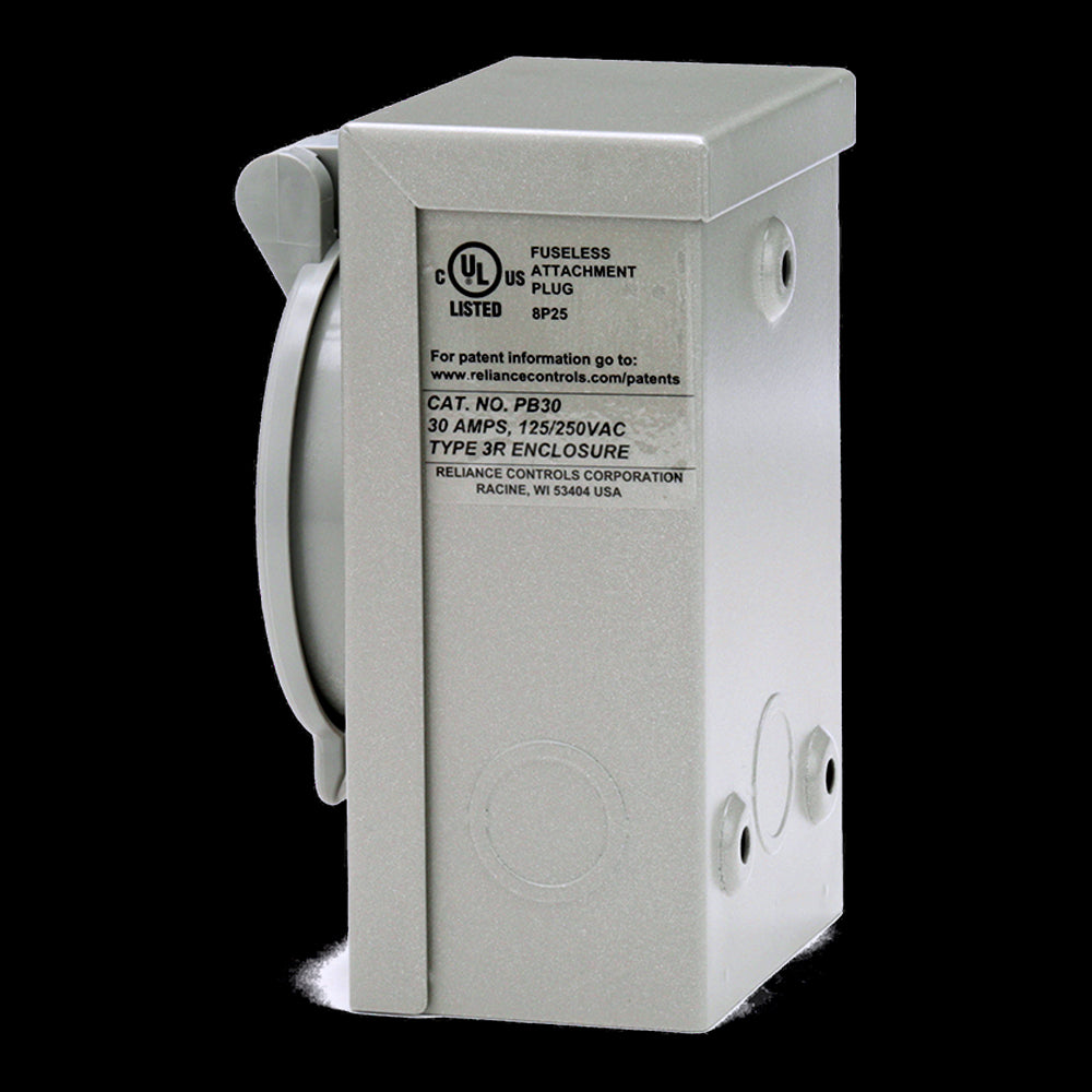 Reliance Controls® PB30 Series Power Inlet Boxes, 30A, 125/250V - #PB30