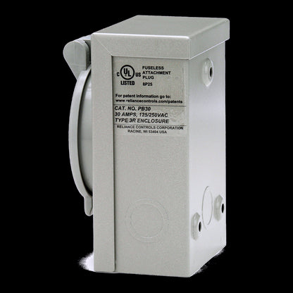 Reliance Controls® PB30 Series Power Inlet Boxes, 30A, 125/250V - #PB30