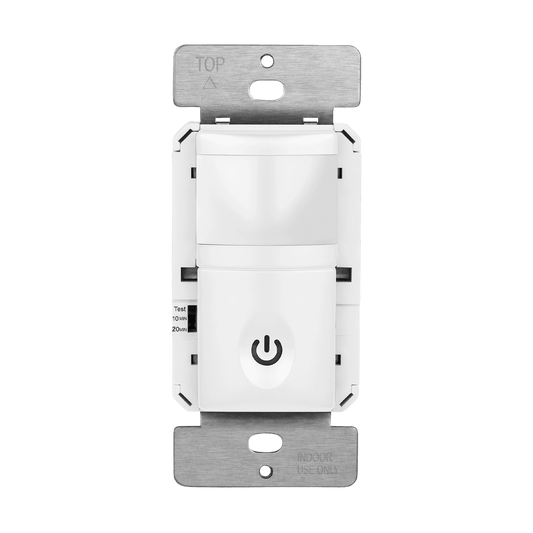 180° PIR Vacancy Motion Sensor Wall Switch, Secured Ground Wire Required, Single Pole