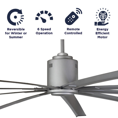 MAX AIR 72 IN. INDOOR 6-SPEED CEILING FAN WITH REMOTE  INDOOR/OUTDOOR