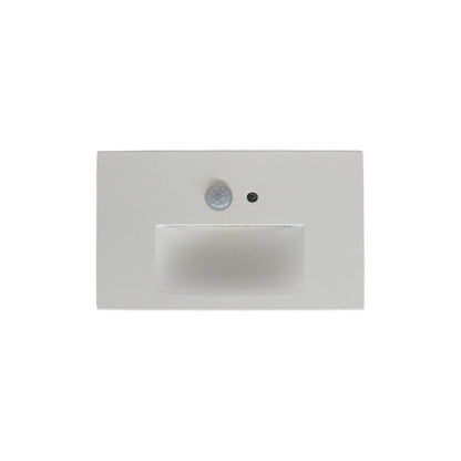 LOTUS 2.5 WATT HORIZONTAL LED STEP LIGHT - MOTION SENSOR - PHOTOCELL - 3000K - 80 LUMENS - 120V - WHITE