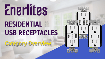 Dual USB-C Outlet, 60W Power Delivery, Tamper-Resistant 15A Duplex Receptacles
