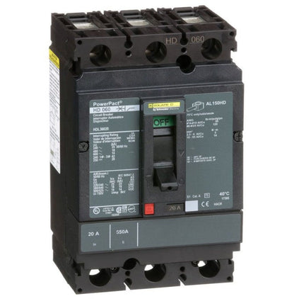 Square D HDL36020 3 Pole Circuit Breaker