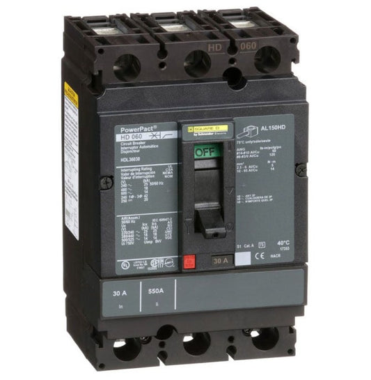 Square D HDL36030 3 Pole Circuit Breaker