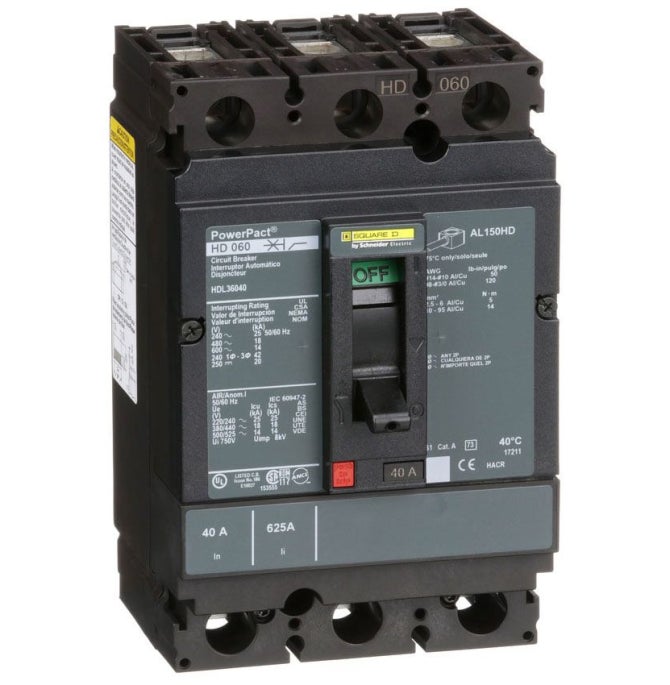 SQ D HDL36040; MOLDED CASE CB (H FRAME)