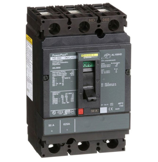 Square D HDL36050 3 Pole Circuit Breaker