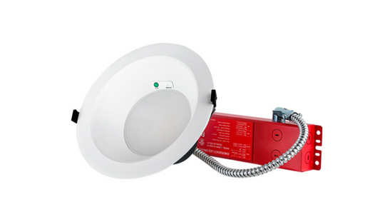 ASD LED Commercial Downlight Round 6inch 12/16/22/26/30W 120-277V 0-10V Dimmable 125Lm/W 2700/3000/3500/4000/5000K with Battery Back-up 15W White ETL ES