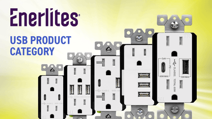 Dual USB-C Outlet, 60W Power Delivery, Tamper-Resistant 15A Duplex Receptacles
