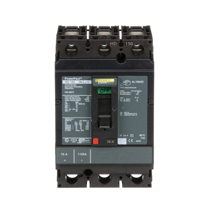 Square D HDL36070 3 Pole Circuit Breaker