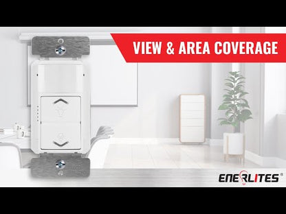 180° PIR Motion Sensor with LED Dimmer Wall Switch