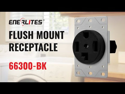 ENERLITES Flush Mount Receptacle 66300-BK NEMA 14-30R