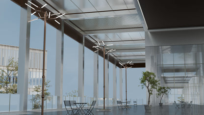 Westgate TOL-YOSEMITE-BR Natural Designer Tree of Light Structure for Open Areas, Wattage 75W, Multi-Color Temperature 3000K/4000K/5000K, Bronze Finish