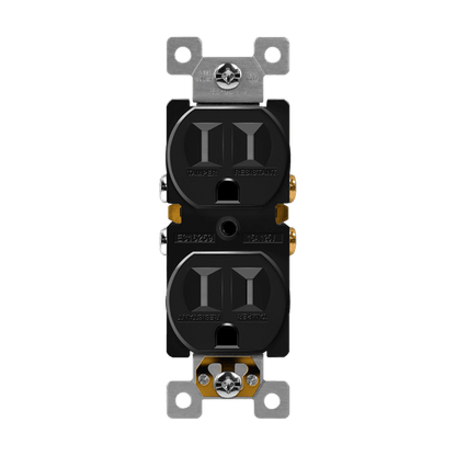 Residential Grade 15A Tamper-Resistant Duplex Receptacle