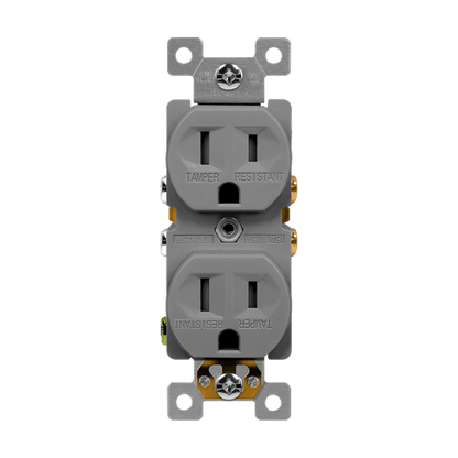 Residential Grade 15A Tamper-Resistant Duplex Receptacle