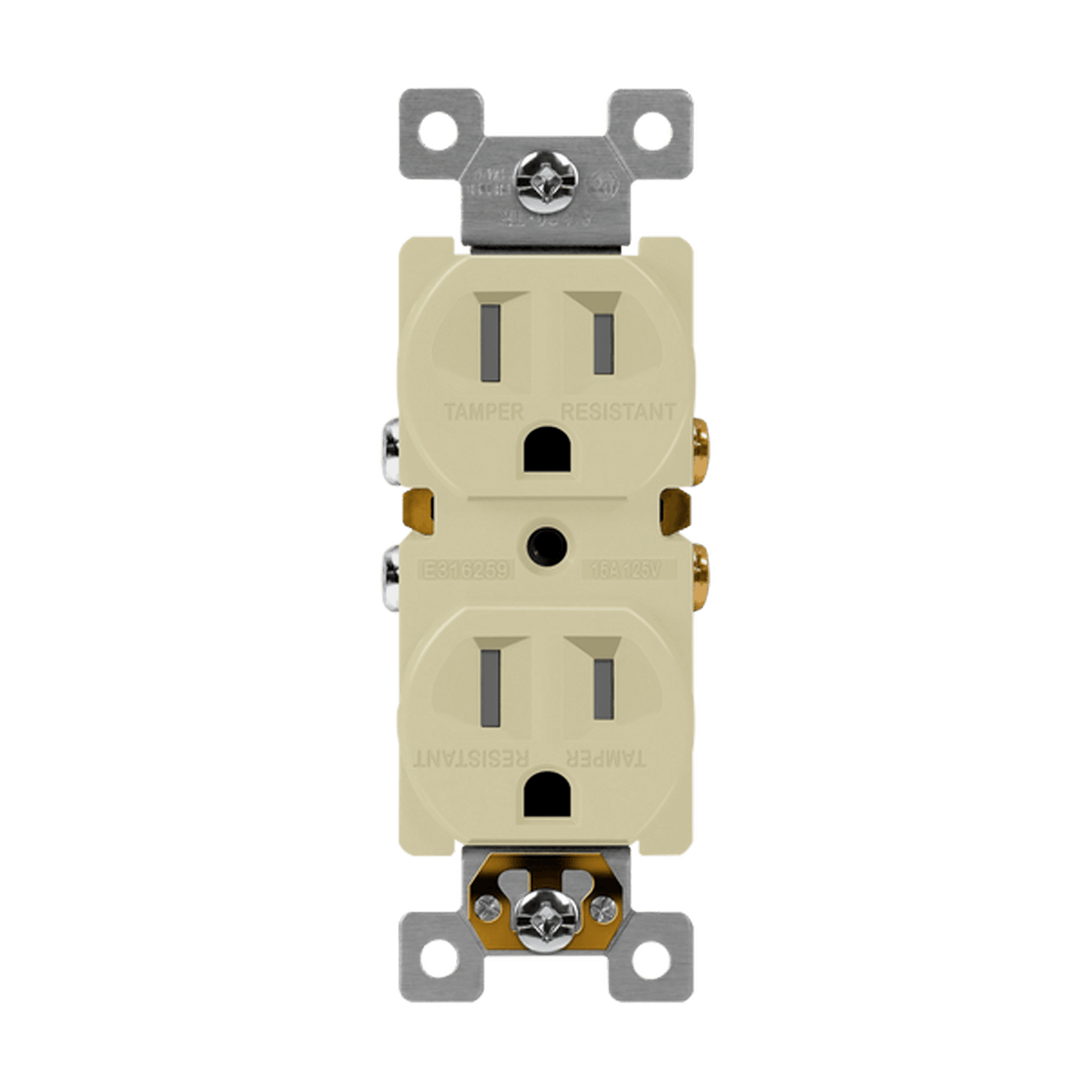 Residential Grade 15A Tamper-Resistant Duplex Receptacle