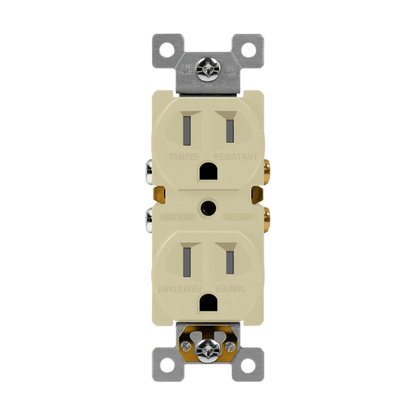 Residential Grade 15A Tamper-Resistant Duplex Receptacle