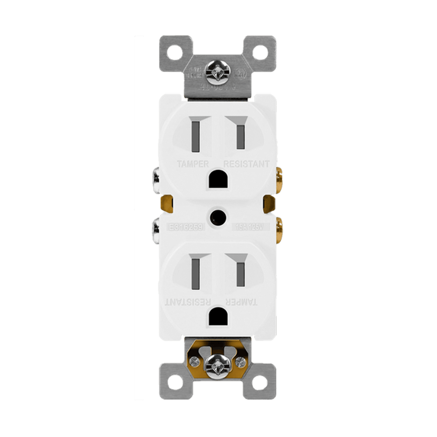 Residential Grade 15A Tamper-Resistant Duplex Receptacle